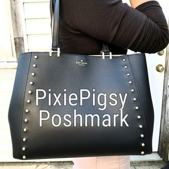 LAST 1 Kate Spade Large Romily Stud Tote Purse Bag - Picture 6 of 7